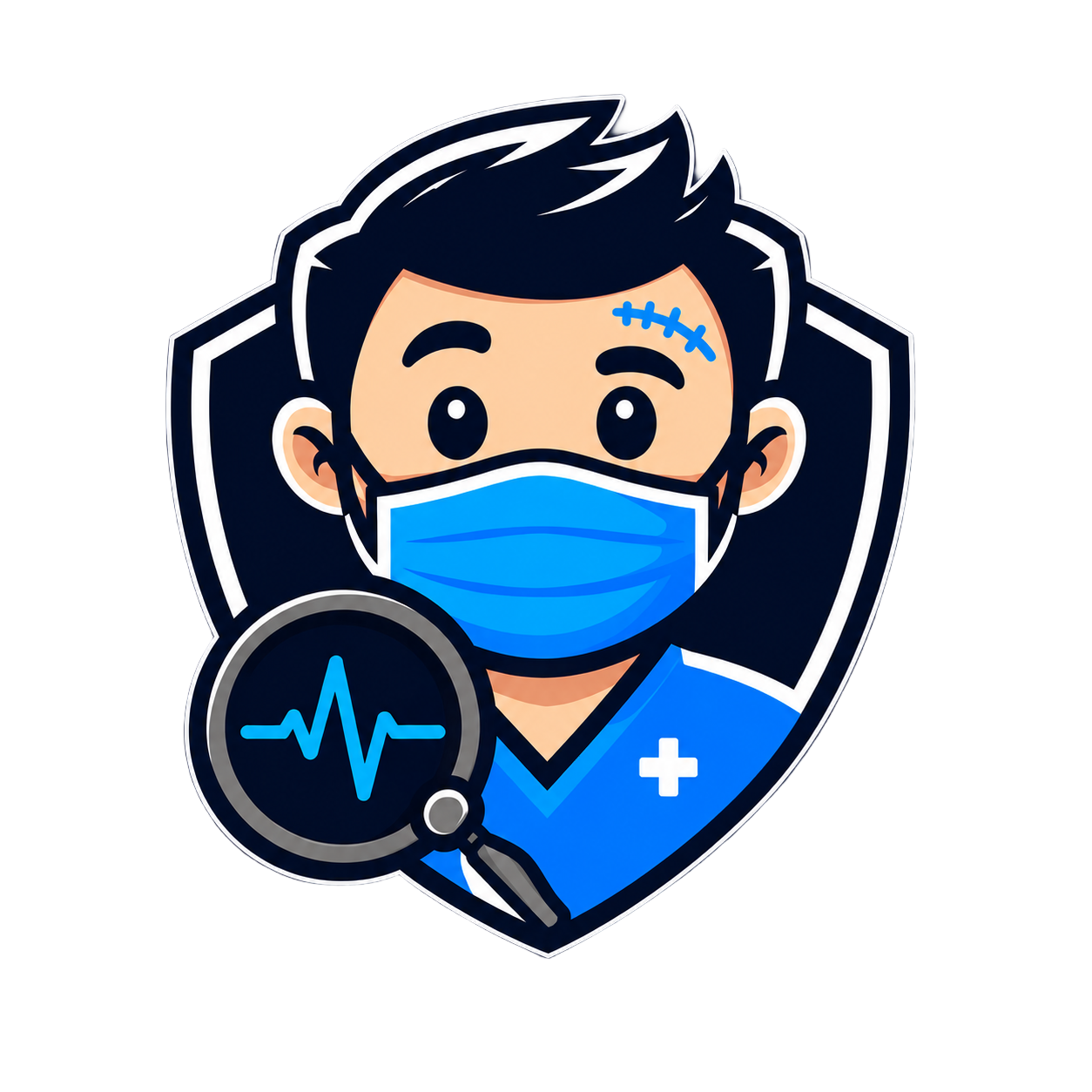 Website Surgeons mascot, a friendly web doctor character